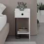 Hanah Home Sirius Right Mesita de Noche Blanca